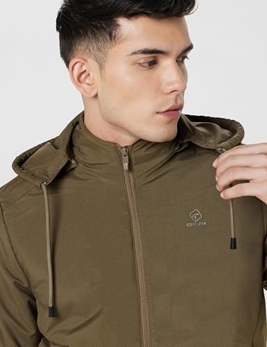 Image of Qube By Fort Collins Men's Polyester Standard Length Regular Fit Lightweight Winter Jacket - Stylish & Comfortable for Casual and Outdoor Wear