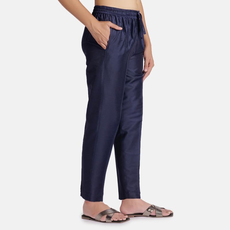 Image of Trouser Pants for Women,Stylish Trousers for Woman for Kurti Relaxed & Regular Straight fit Palazzo,Ethnic Bottom Formal Pants for Women Office wear Casual & Daily Use