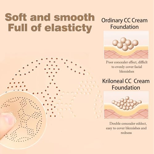 Kriloneal 02 Cc Cream Foundation Mushroom Head Air Cushion Face Makeup Moisturizing Concealer Waterproof Oil Control Long-Lasting Nude Makeup Even Skin Tone thumb #4