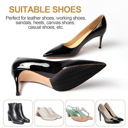 Image of Shoe Grips on Bottom of Shoes, Sole Bottom Protector, Self-Adhesive Grips for Shoes, Non-Slip Pads, Sole Guard, Anti-Slip Grip Pads
