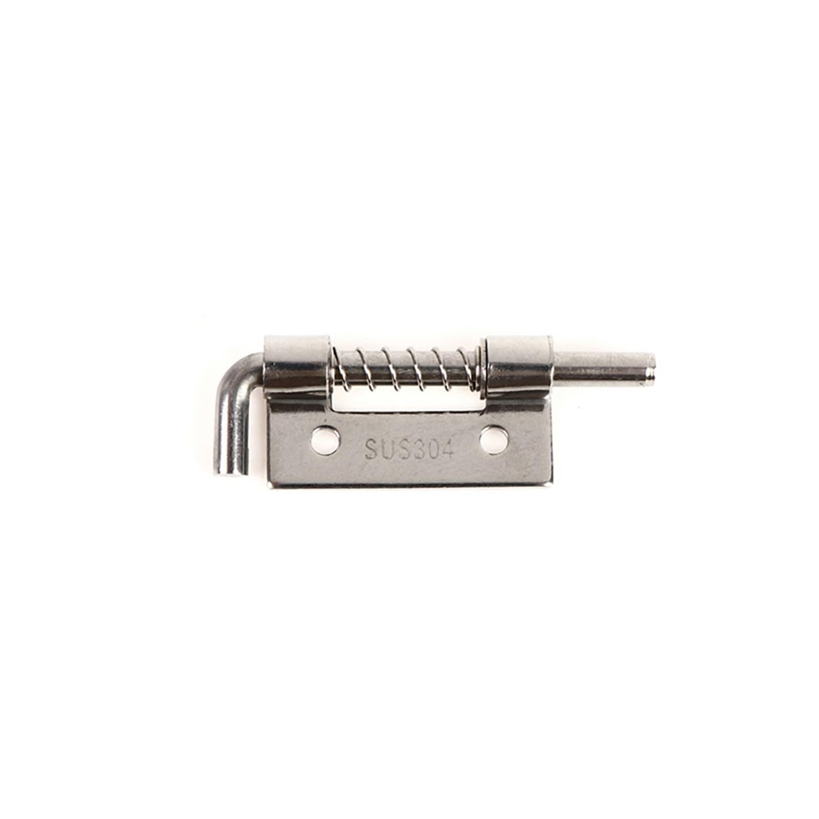 2pc 304 Stainless Steel Loaded Hinge Security Spring Bolt Barrel Latch Hardware for Yard Gate