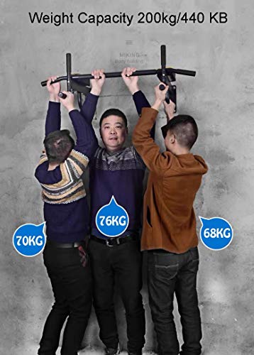 Wall-Mounted-Chin-Up-Bar-Multi-Grip-Pull-Up-Bar-with-Hangers-for-Power-Ropes-Strength-Training-Equipment-for-Home-Gym-440-LB-Weight-Capacity-Color-A-Black