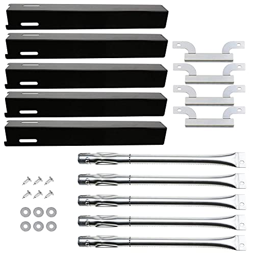 Hisencn Parts Kit Replacement Fits for Brinkmann 5 Burner 810-8501-S Gas Grill Models Grill Burners Heat Plates Crossover Tubes