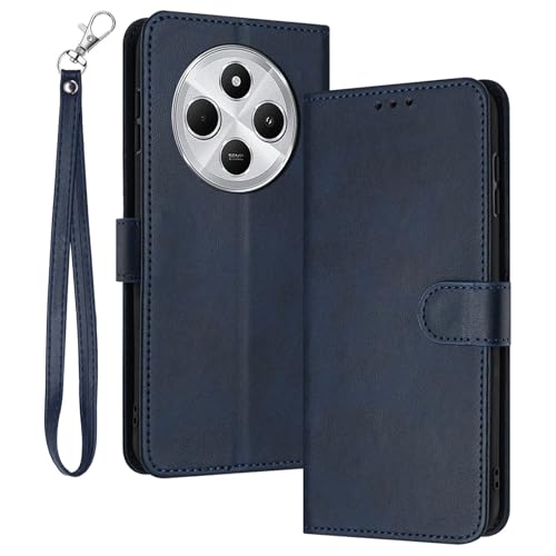 DHK RETAIL �P�[�X �t���b�v �X�^���h PU���U�[ �蒠�^ �X�}�z�J�o�[ �J�[�t���AXiaomi Poco C75 4G / Redmi 14R 5G / 14C 4G �p - �T�t�@�C�A