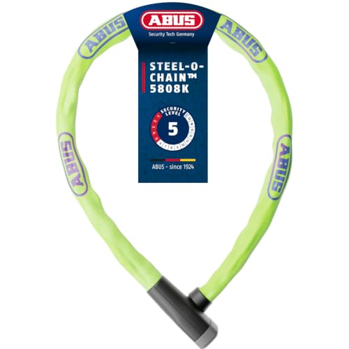 ABUS Kettenschloss Steel-O-Chain 5805K, 75 cm, Gelb/Grün – Ansicht 1