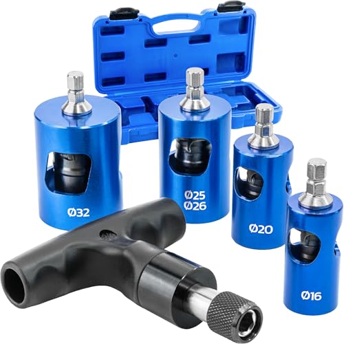BOOPARTS Kit Pro – Calibreur & Ébavureur Ø16/20/25/32 mm | Outil 2-en-1 pour Tuyaux Multicouches, PEX, PER & Composites | Poignée Ergonomique – Finition...