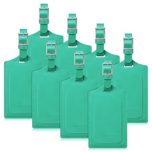 Travelambo 8 Pack Luggage Tags for Suitcases Airplane Travel Essentials
