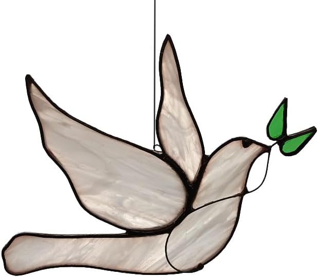 Stained Glass Dove of Peace Suncatcher ~ Easy to Hang!
