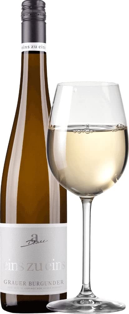 Grauer Burgunder eins zu eins Kabinett von A. Diehl - Weißwein 12 x 0,75l VINELLO - 12er - Weinpaket inkl. kostenlosem VINELLO.weinausgießer