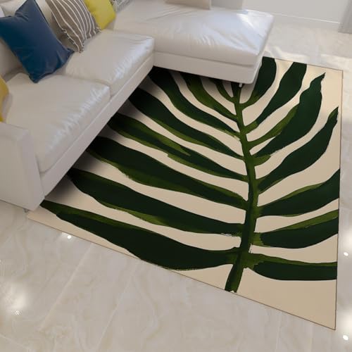 Carpette lavable en machine tapis 80x150cm salon à poils bas
