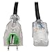 Tripp Lite Hospital Medical Power Cord, 13A, 16AWG, 5-15P to C13, Clear, 10
