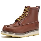 HANDPOINT Men's 6" Stylish Classic SureTrack Steel Toe Leather Slip Resistant Durable Breathable Wor