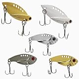 Walleye Fishing Lures, Fishing Spoons Lures Blade, Metal VIB Hard Blade Bait Fishing Spoon Lures for