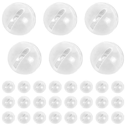 30 Stück Rasselkugeln zum Einnähen Weiße, Quietscher zum Einnähen, Rasselkugeln Einsätze Rasseldosen Geräuschhersteller Quietscher Rasselbälle für Tierpuppe Rasseln Plüsch Ringe Squeaker(18mm)