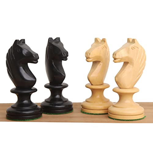 Jeu d'échecs russes en buis double lesté Averbakh soviétique 12,2 cm - 5