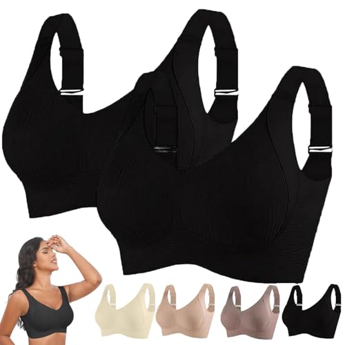 Pack De 3 Sujetadores Deportivos Para Mujer - Alto Impacto, Sin Aros, Con Relleno, Cómodos Y Transpirables, Talla Grande