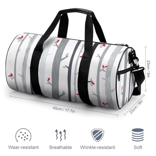 Duffel bag oiseaux arbre 45cm léger et polyvalent pour le camping - 2