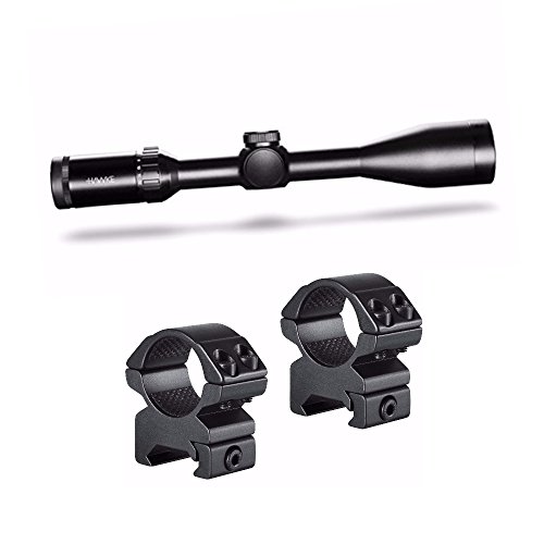 Hawke Sport Optics Vantage SF 4-16x44 SF 1/2 Mil Dot, Black 14161 and Hawke 2-Pc Medium Weaver Rings Kit