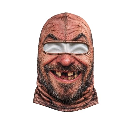 Old Man Ski Mask Winter Funny 3D Printed Full Face Realistic Balaclava Gold - image 1