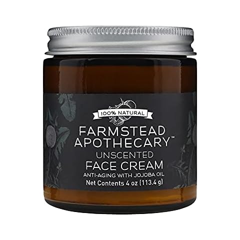 Farmstead Apothecary 100% Natural Anti-Aging Face Cream with Jojoba Oil, 4 oz (Unscented) Cover