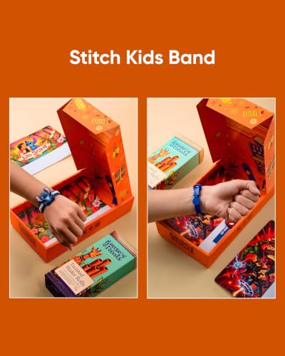 Image of HyperFoods Rakhi With Chocolates Gift Pack Stitch Kids | Rakhi Gift Hamper for Brother, For Kids Girl, Rakhis Combo, Wafer Rolls Chocolate Gifts Pack