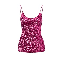 gajess ガジェス　Glitter Camisole Zeagoo Womens Sparkle Shimmer Camisole Vest Glitter Sequin