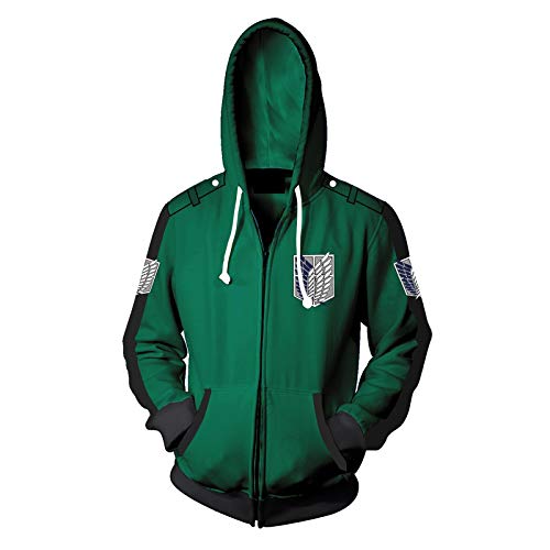 Sudadera Attack On Titan, Unisex 3D Shingeki Kyojin Legion Scouting Anime Cosplay...