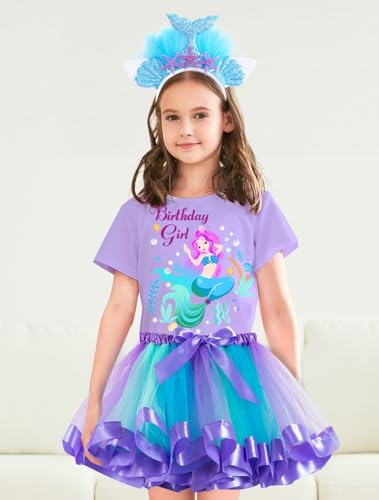 Disfraz completo cumpleaños niña sirena unicornio tutu miniatura 2