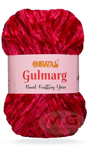 Image of M.G Knitting Chunky Velvet Yarn, Gulmarg XXV 100 GMS Best Used with Knitting Needles, Crochet Needles Wool Yarn for Knitting.-W Art-BADC