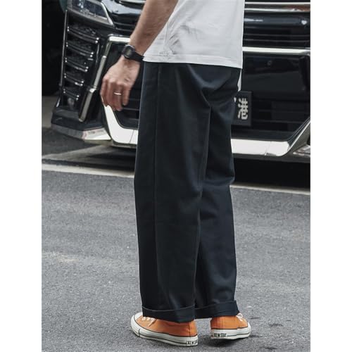 Cotton Polyester Work Pants High Waist Straight Cut3