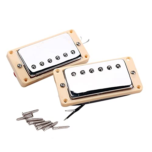 Conjunto de Doble Bobina Humbucker Pickup Guitarra eléctrica Cuello de Guitarra AMP CHRIVER Chrome Cover