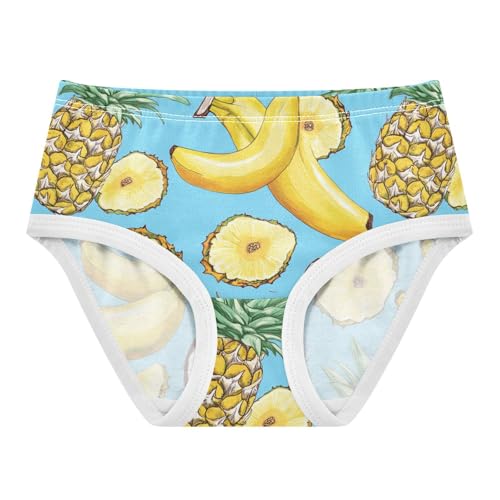 Wusikd Bananas Pineapples Girls' Underwear Cotton Coconut Girls Briefs Soft Toddler Underwear 2T