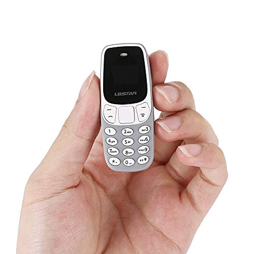 BM10 Worlds Smallest Phone 2 in 1 Mini Phone Unlocked GSM with Hands Free Bluetooth Dialer Bluetooth Headphone Dual SIM Card GSM (Gray)