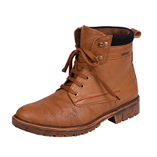 Knoos Mens Wav911-Tan Synthetic Leather Boot-7 Uk-Wav911-Tan-7