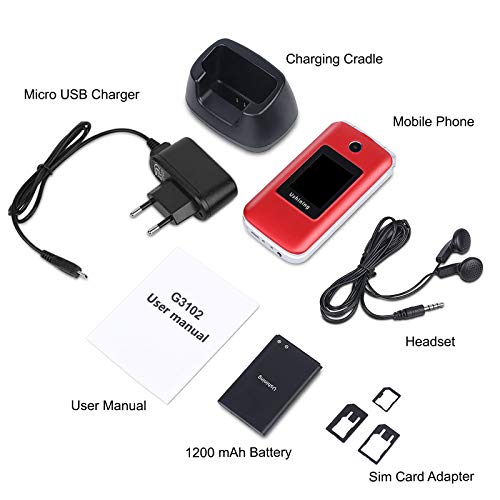 Telefono-Movil-para-Mayores-Teclas-Grandes-con-Tapa-Pantalla-de-28-18-Pulgadas-Tecla-de-Emergencia-Boton-SOS-Camara-Facil-de-Usar-para-Ancianos-Ukuu-gsm-Telefono-Movil-Rojo