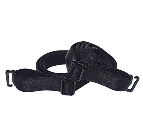 Dohope Shoulder Bra Straps Replacement 12Mm 15Mm 18Mm Width 46Cm Length Adjustable (12Mm Width （4Pairs Black & Beige)) #TOP5