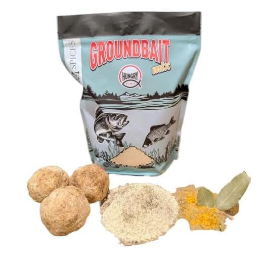 HungryFish Groundbait Fishing Chum Mix – Natural Fishing Bait for Carp, Catfish, Bluegill & Crappie – Strong Scent Trail, Fast Attraction, Safe for Lakes, Ponds & Rivers (Spices) 2 lbs