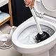WC-Saugglocke mit Ablage, Toiletten-Pumpel für Badezimmer mit Halterung, robuste WC-Saugglocke mit Halterung, weiß