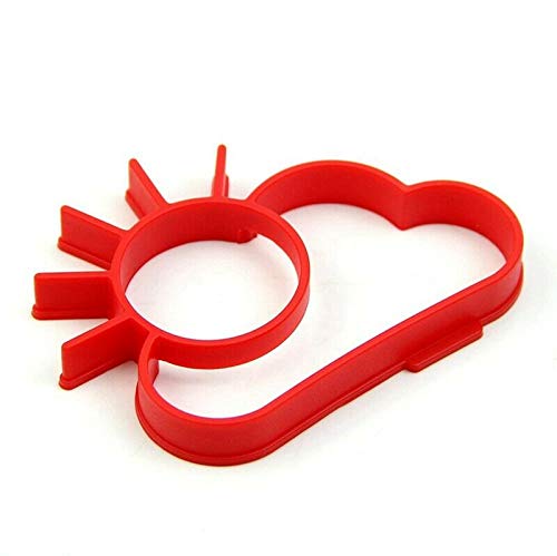 OROOBA® Red Sunny Side Up Egg Shaper Ring Silicone Mold Pan Cook Breakfast Chef GIF M6E3