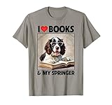 I Love Books Reading English Springer Spaniel Dog