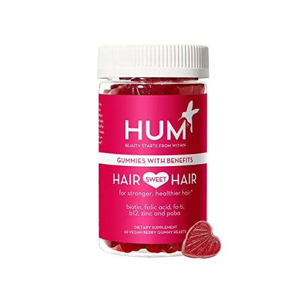 HUM Hair Sweet Hair - Hair Growth Supplement & Biotin Gummies to Combat Hair Loss & Thinning - Fo Ti, Folic Acid, Zinc…