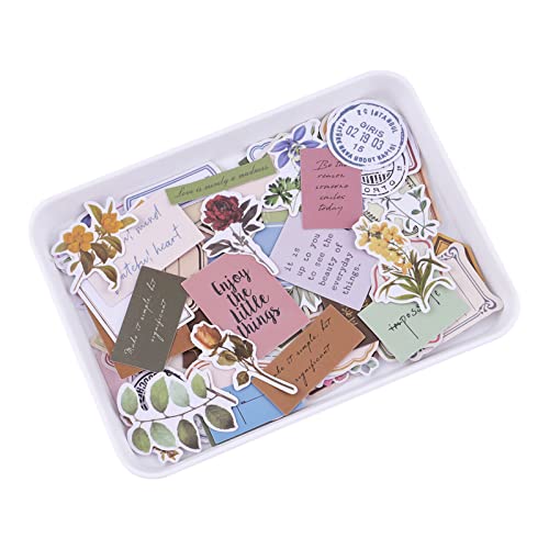 AVECMOI 400pcs Label Stickers, Vintage Plantas de Washi de Escritura Translúcidas Pegatinas para Scrapbooking, Diarios, Manualidades, Planificador, Libros, Biblia Cover