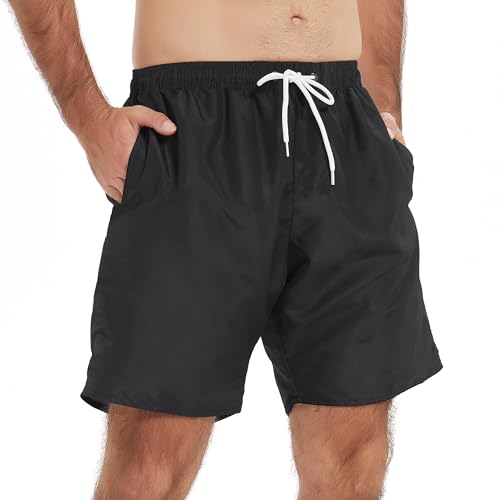 Mens Swim Trunks Swim Shorts Swimwear Quick Dry 7’’ Swimming Trunks with Mesh Lining