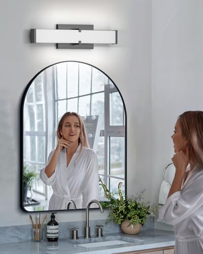 Image of Modern LED Light Fixtures 40 Inch, 40W 3600 Lumen Dimmable Vanity Light, 5CCT Lights for Bathroom, Black, ETL Certified