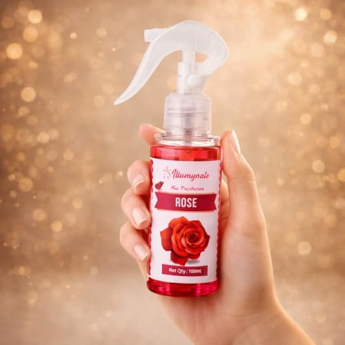 Image of Long Lasting Rose Room Freshener for Home | Floral Air Freshener Spray for Bedroom, Bathroom & Living Room | Home Fragrance Spray 100ml (Rose - Premium floral fragrance for guests)