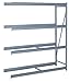 Lyon DD67533 4 Tier Pre-Engineered Bulk Storage Rack Add-On without Decking, 96" Width x 36" Depth x 96" Height, Dove Gray