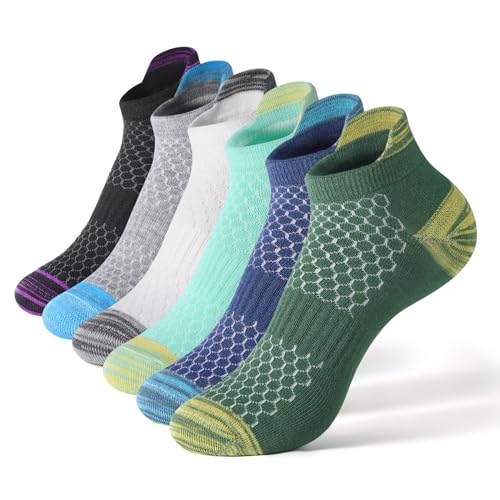 Honeysea-6-Pairs-Womens-Ankle-Socks-Lightweight-Breathable-Quarter-Socks-Non-Slip-Athletic-Running-Tab-Socks-for-Women