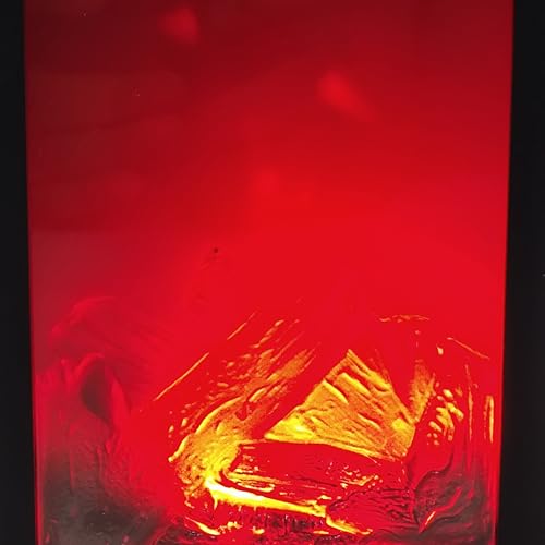 Image of Portable 25CM Artificial Fireplace LED Lamp with Realistic Flame Effect Hanging Lantern for Living Room, Bedroom, Indoor Decoration Electric Faux Fire Place Battery Operated Black