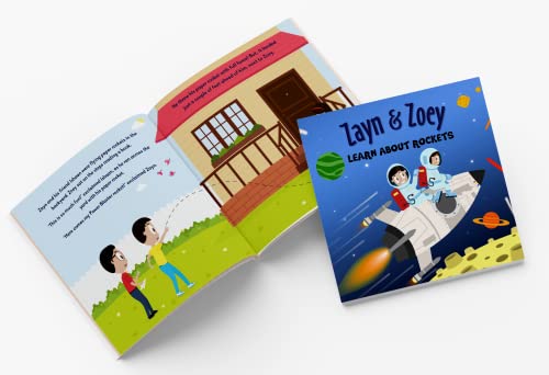 Image of Space Adventure Kids Books Set of 3 (Rockets, Solar System, Earth Moon) - STEM Science Picture Books for Kids Ages 4-9 - Educational Learning | Zayn and Zoey