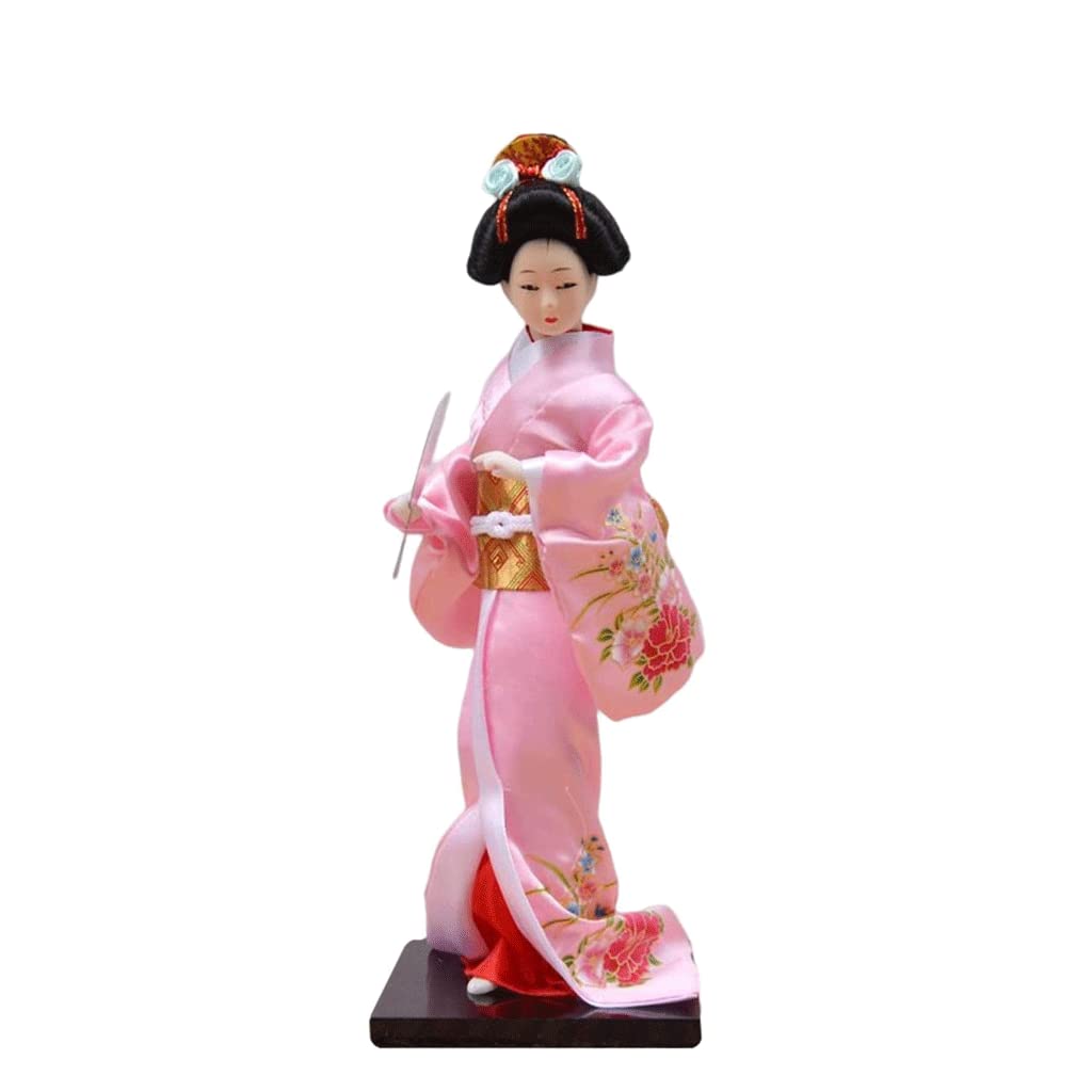 日本人形　着物　ピンク　扇　芸者　舞妓 日本人形 着物 ピンク 扇 芸者 舞妓